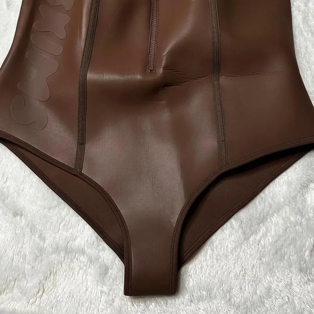 NWT Skims Rubberized Scuba Strapless 1-Pc Swimsuit Womens 4X